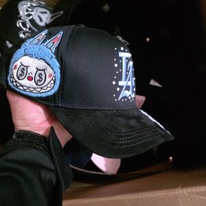 Kids Black and Blue Cap with Fun Design